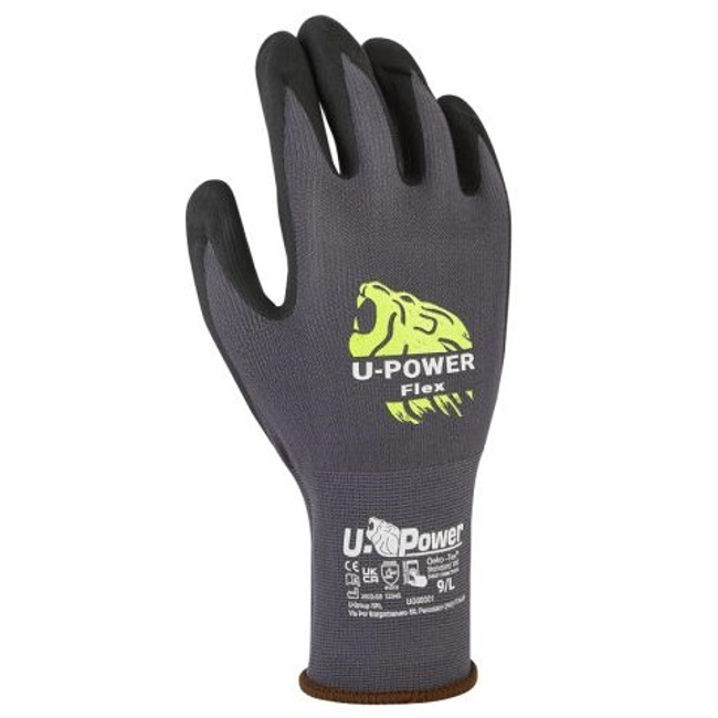 Vendita online Guanti flex U POWER nero grigio